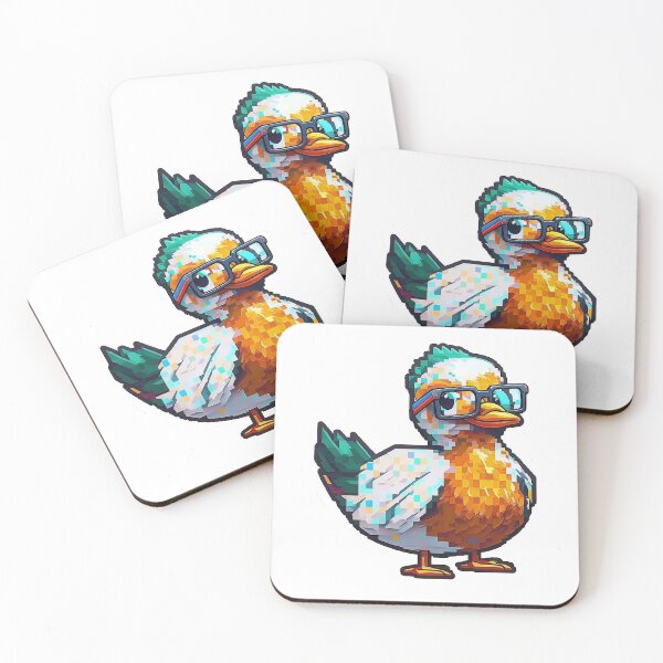 Item preview, 16-Bit Style Pixel Duck with Glasses  designed and sold by Tincanninja.
