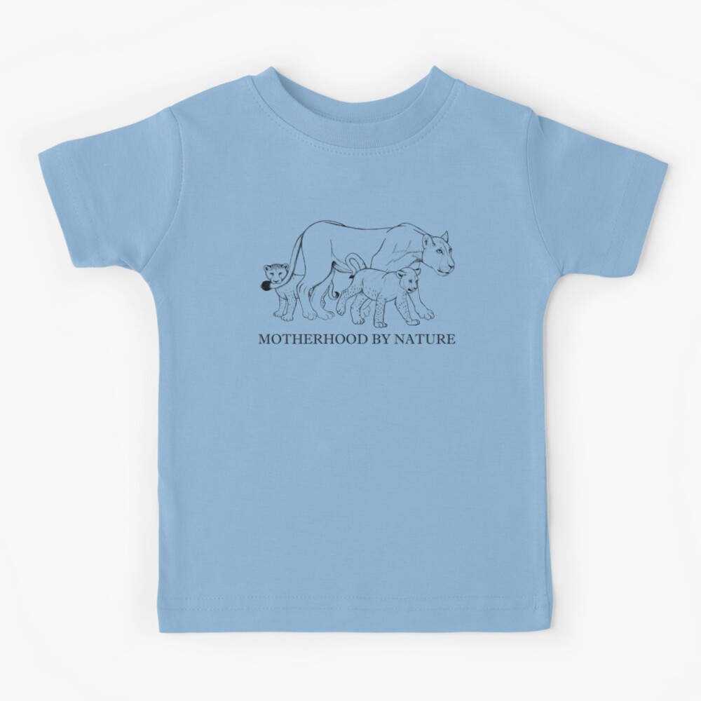 Fatherhood by Nature - Father Lion with Cubs Kids T-Shirt for Sale by  EcoElsa