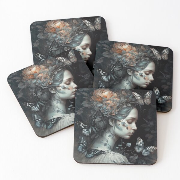 Item preview, Young woman with butterflies designed and sold by XCentric00.