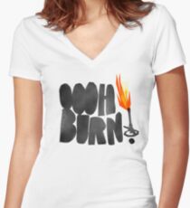 Bunsen Burner Women's Fitted V-Neck T-Shirt