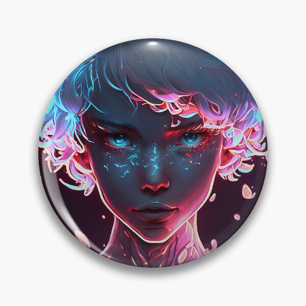Item preview, Ethereal Glow: An Unusual and Peculiar Bioluminescence Anime Girl Portrait designed and sold by EmeraldeaArt.