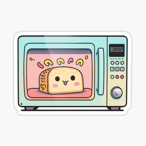 Cute Microwave Clipart-Kawaii Microwave Graphic by Happy
