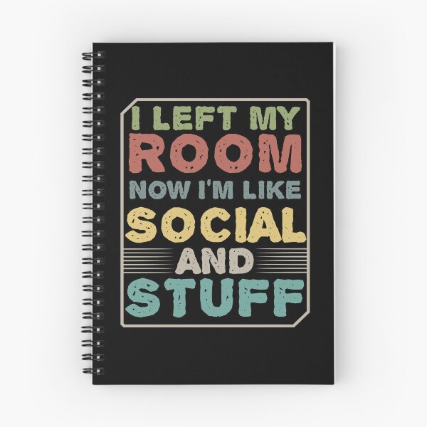 Item preview, I Left My Room Now I'm Like Social And Stuff: Vintage colors distressed grunge designed and sold by Houssemanthony.