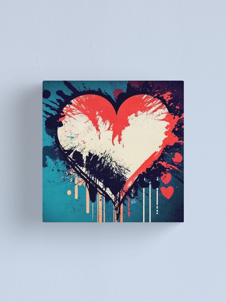 Graffiti Heart Canvas