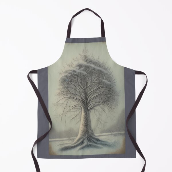 Aperçu de l'œuvre Art créatif de croquis d'arbre d'hiver vintage créée et vendue par brilliant-com.