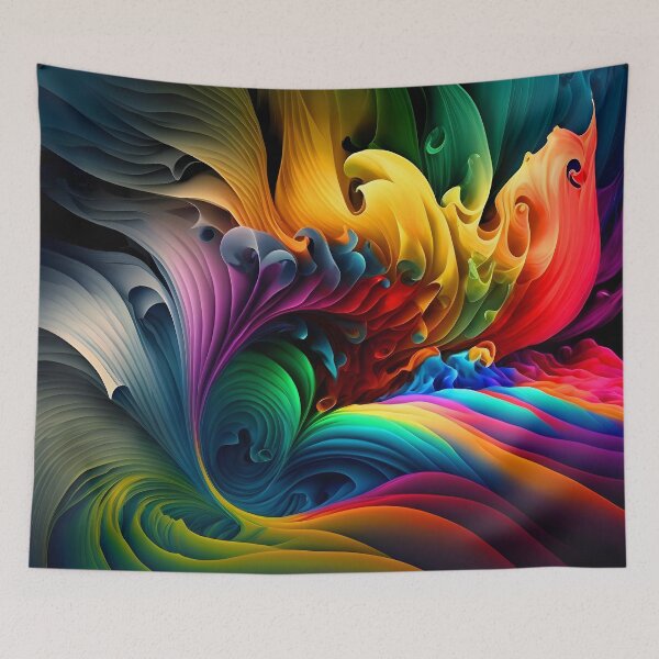 Item preview, Abstract colorful paint drips designed and sold by AdamPolak.