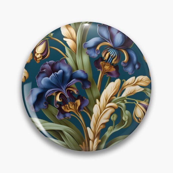 Item preview, Indigo Iris Royal Ornament Design designed and sold by advanceprintart.