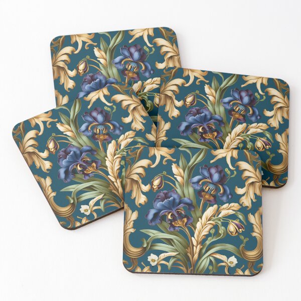 Item preview, Indigo Iris Royal Ornament Design designed and sold by advanceprintart.