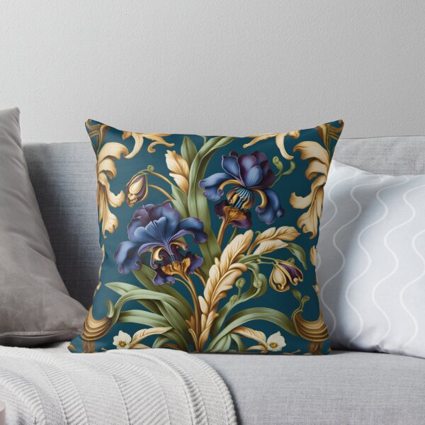 Item preview, Indigo Iris Royal Ornament Design designed and sold by advanceprintart.