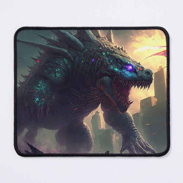Item preview, Kaiju Monster Battle In The City Giant Lizard Creature vs Fire Dragon Stomping Beast designed and sold by ultra-cool.