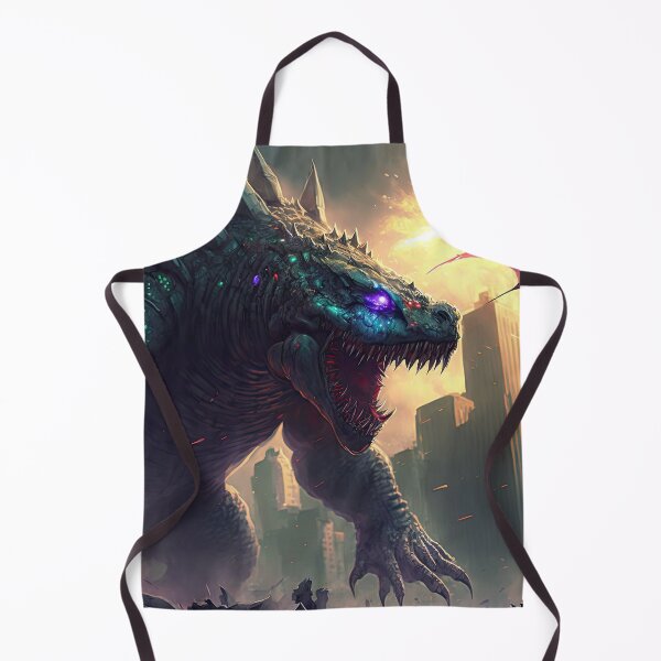 Item preview, Kaiju Monster Battle In The City Giant Lizard Creature vs Fire Dragon Stomping Beast designed and sold by ultra-cool.