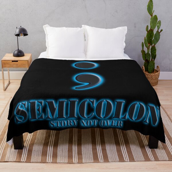 Item preview, Semicolon ; Story NOT OVER Blue glow designed and sold by TheirChoice.
