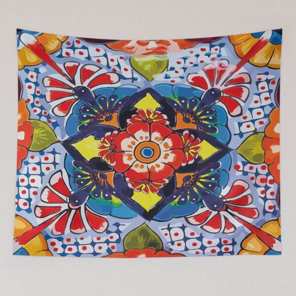 Item preview, Vibrant colors azulejo decoration mexican talavera tile designed and sold by T-Mex.