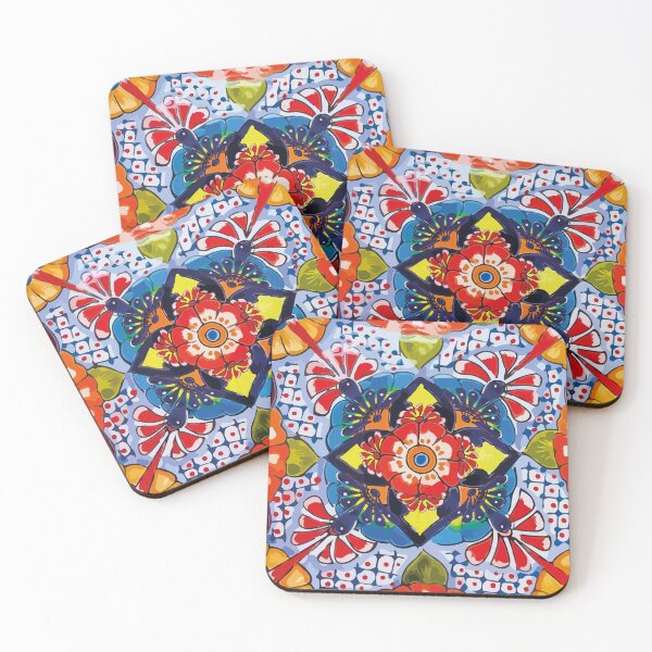 Item preview, Vibrant colors azulejo decoration mexican talavera tile designed and sold by T-Mex.