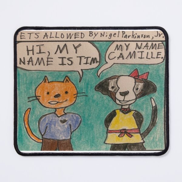 Item preview, Tim the House Cat and Camille the Bernese Mountain Dog designed and sold by Nigel Parkinson, Jr..