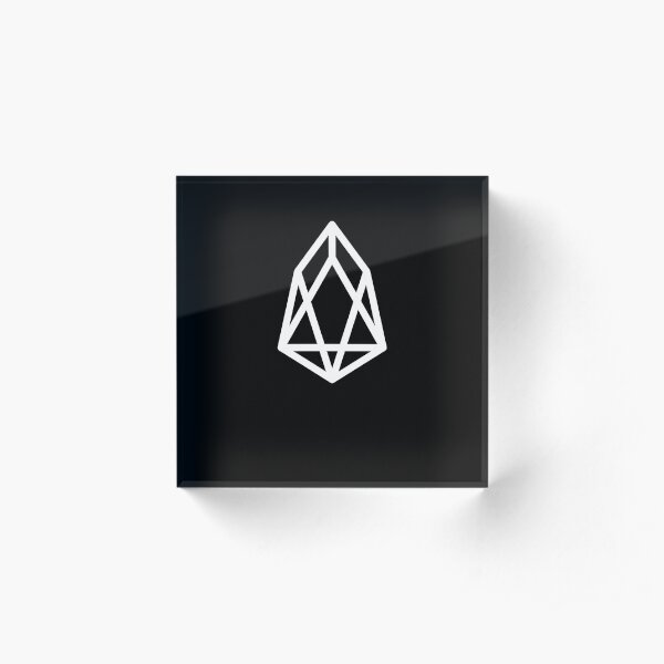 EOS Coin Cryptocurrency Acrylic Block