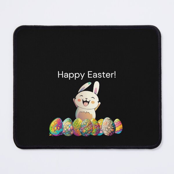 Item preview, Cute Fun Smiling Happy Easter Bunny with Easter Eggs designed and sold by Impressify.