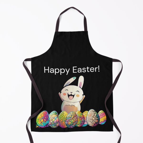 Item preview, Cute Fun Smiling Happy Easter Bunny with Easter Eggs designed and sold by Impressify.