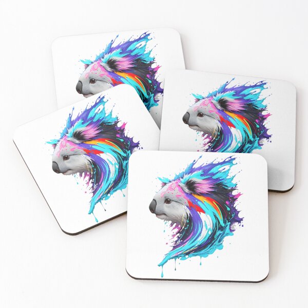 Item preview, Koala Digital Painting - Rainbow Splash of Ink designed and sold by Azayda Designs.