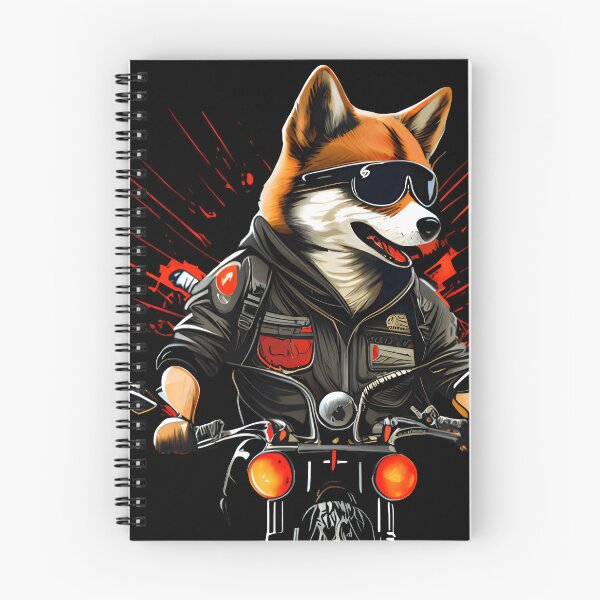 Item preview, The Cheeky Shiba Inu Biker designed and sold by The Future Fables.