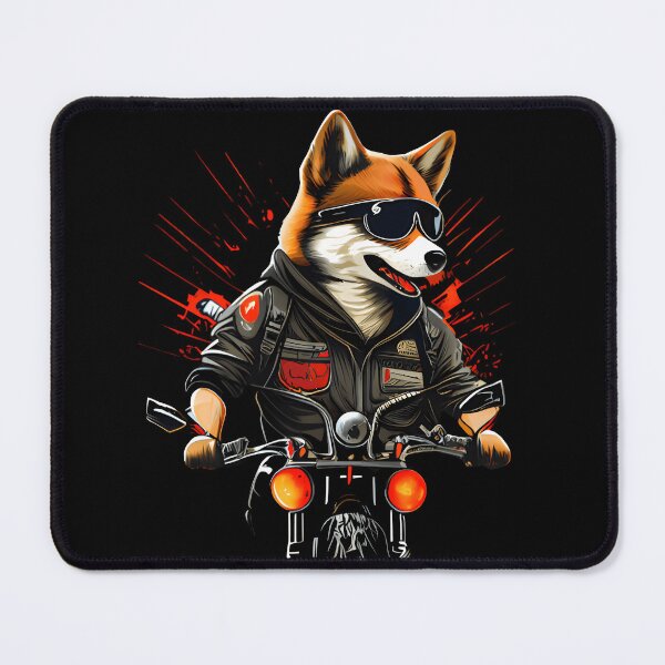 Item preview, The Cheeky Shiba Inu Biker designed and sold by The Future Fables.