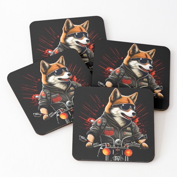 Item preview, The Cheeky Shiba Inu Biker designed and sold by The Future Fables.
