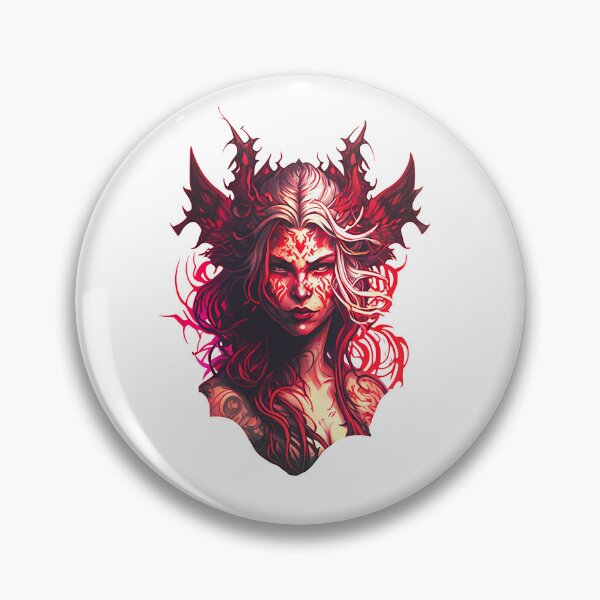 Item preview, Demon Woman Sticker | Gothic Fantasy Art Sticker | Dark Aesthetic Sticker designed and sold by DaydreamDepot.