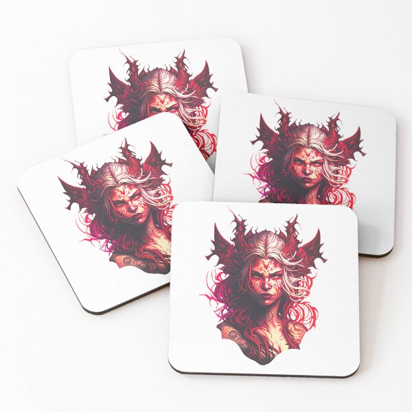 Item preview, Demon Woman Sticker | Gothic Fantasy Art Sticker | Dark Aesthetic Sticker designed and sold by DaydreamDepot.