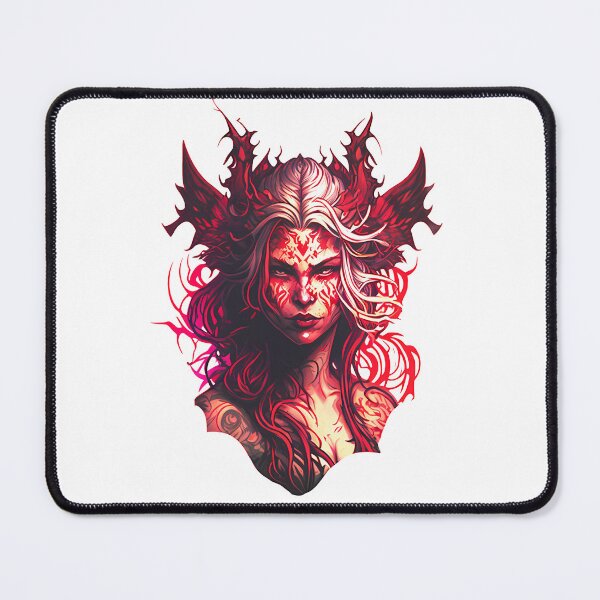Item preview, Demon Woman Sticker | Gothic Fantasy Art Sticker | Dark Aesthetic Sticker designed and sold by DaydreamDepot.