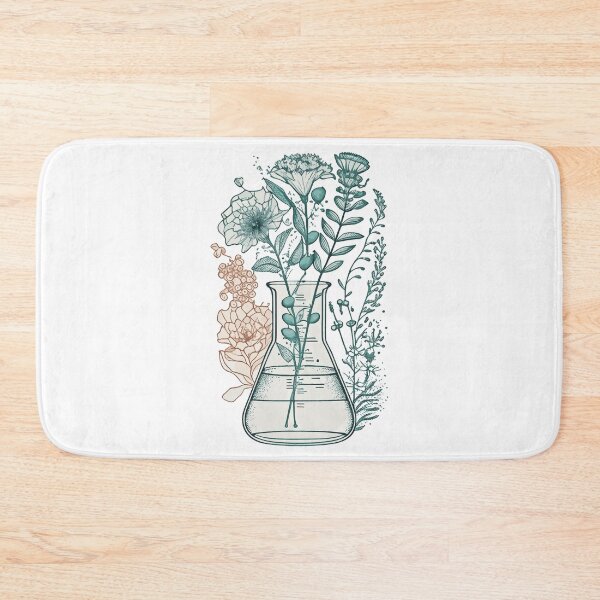 Item preview, Science beaker with flowers designed and sold by saskdigitalart.