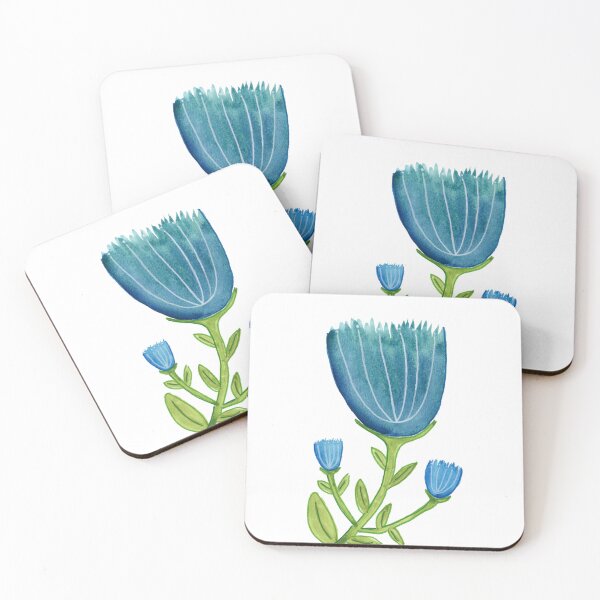 Item preview, Blue Flowers watercolor designed and sold by JenPolegattoArt.