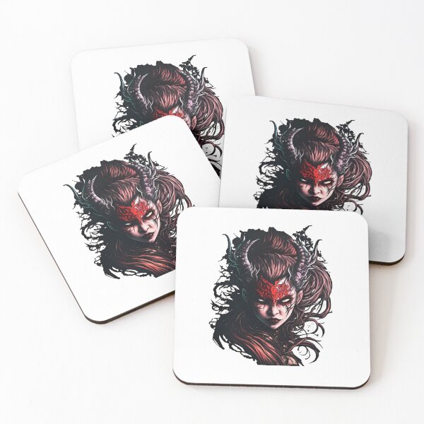 Item preview, Demon Woman Sticker 2 | Gothic Fantasy Art Sticker | Dark Aesthetic Sticker designed and sold by DaydreamDepot.