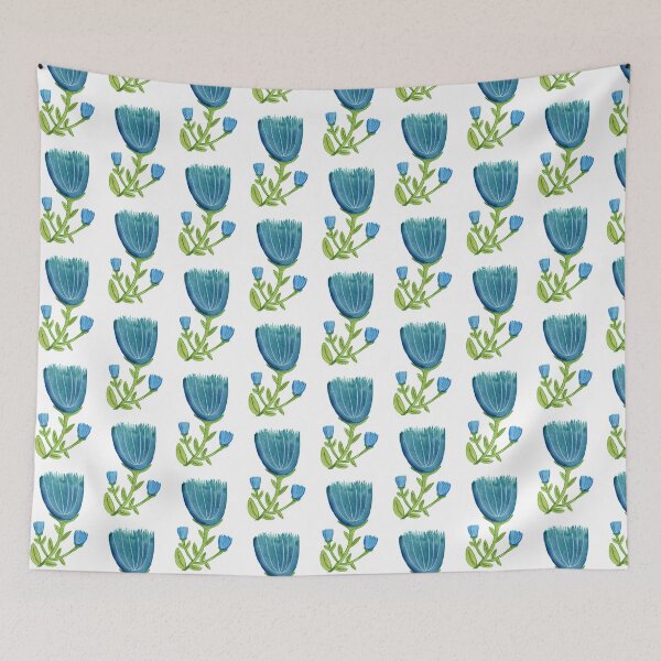 Item preview, Blue Flowers watercolor designed and sold by JenPolegattoArt.