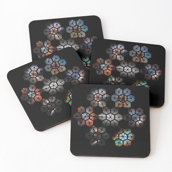 Item preview, Hexagon Network of Galaxy Starburts designed and sold by ComputeUnit.