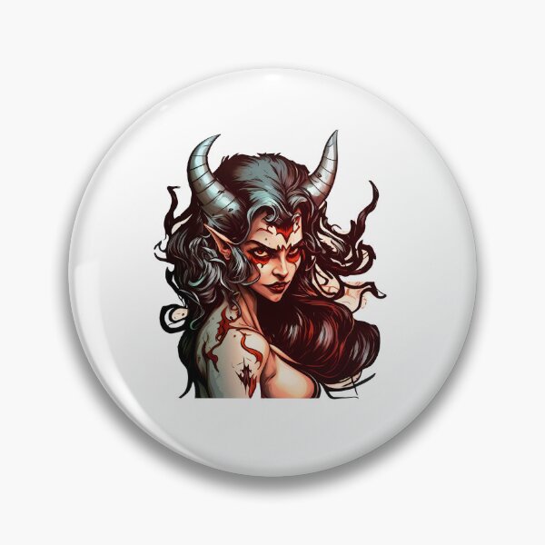 Item preview, Demon Woman Sticker 3 | Gothic Fantasy Art Sticker | Dark Aesthetic Sticker designed and sold by DaydreamDepot.