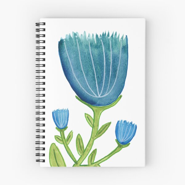 Item preview, Blue Flowers watercolor designed and sold by JenPolegattoArt.