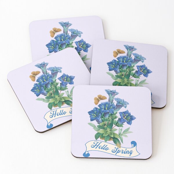 Item preview, Hello Spring Blue Floral Gift designed and sold by InkyGenies.