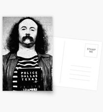 David Crosby Mug Shot Vertical Painting Black And White Postcards