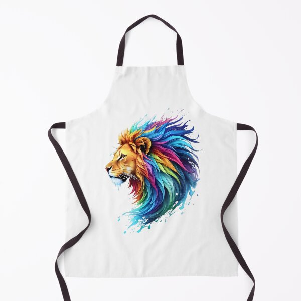 Item preview, Lion Digital Painting - Rainbow Splash of Ink designed and sold by Azayda Designs.