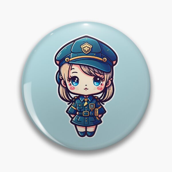 Item preview, Cute Police Women In Uniform Chasing Justice Crime Stopper designed and sold by ultra-cute.