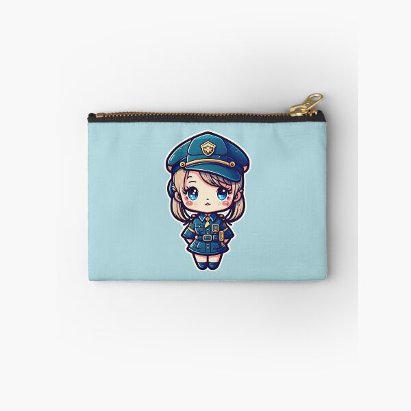 Item preview, Cute Police Women In Uniform Chasing Justice Crime Stopper designed and sold by ultra-cute.