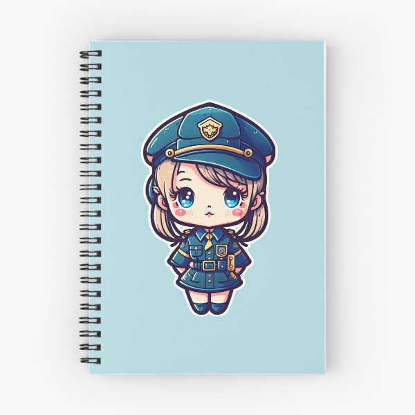 Item preview, Cute Police Women In Uniform Chasing Justice Crime Stopper designed and sold by ultra-cute.