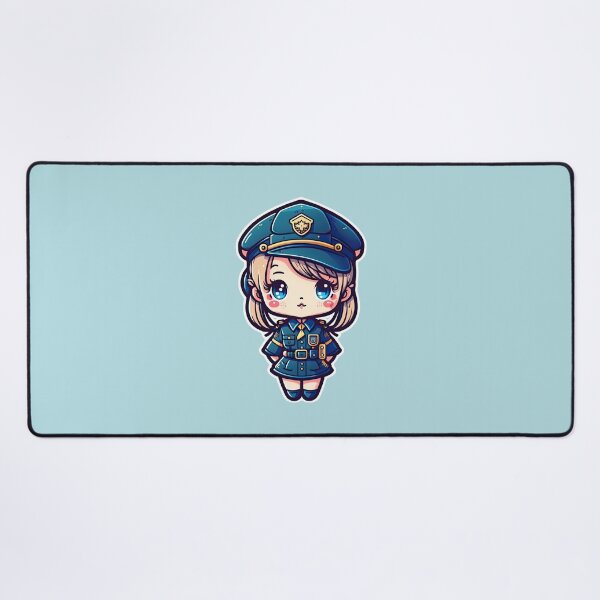 Item preview, Cute Police Women In Uniform Chasing Justice Crime Stopper designed and sold by ultra-cute.