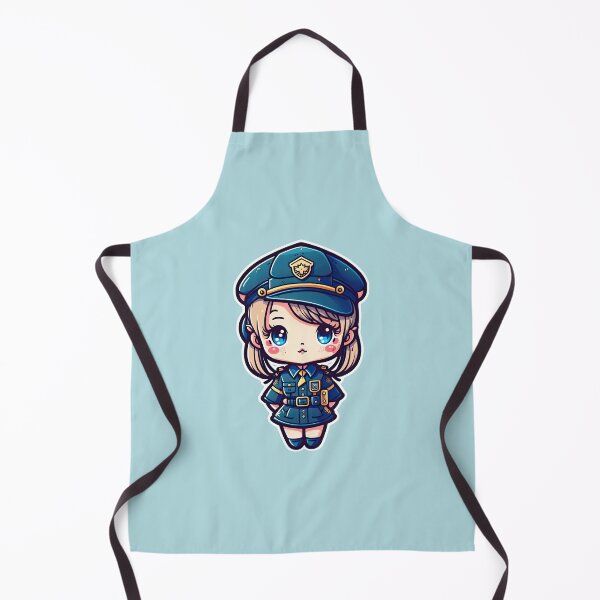 Item preview, Cute Police Women In Uniform Chasing Justice Crime Stopper designed and sold by ultra-cute.