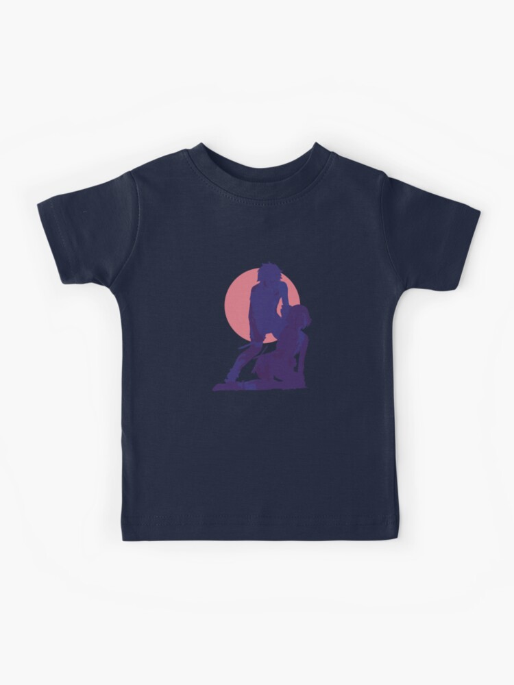 Danmachi Or Is It Wrong To Try Or Dungeon Ni Deai Season 4 Anime Characters  Bell And Ryuu Bleeding In Blue Minimalist Sunset Vintage Design | Kids