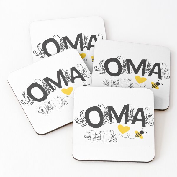 Item preview, Oma To Be | Trendy Black And White Floral Typography With Yellow Bee And Heart designed and sold by Zazizu.