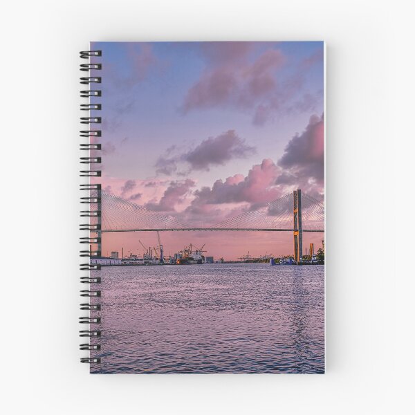 Item preview, Suspension Bridge Over Savannah River at Dusk designed and sold by dbvirago.