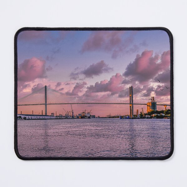Item preview, Suspension Bridge Over Savannah River at Dusk designed and sold by dbvirago.