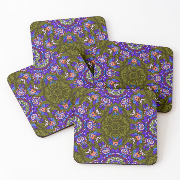 Item preview, Colorful Ethnic Indian Floral pattern - IC009 designed and sold by Art-by-Geoff.