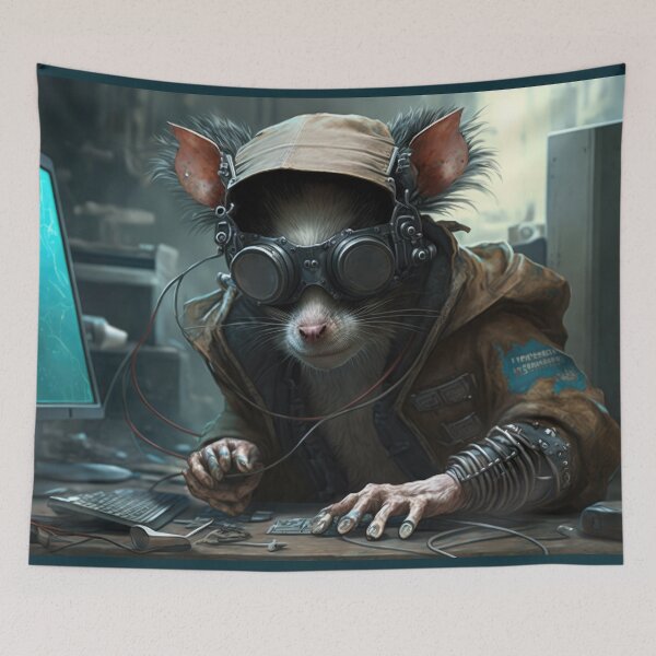 Item preview, Another Cheeky Cyberpunk Hacker Mouse/Rat designed and sold by ArtificialEye.